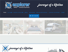 Tablet Screenshot of explorermotorhomes.com.au